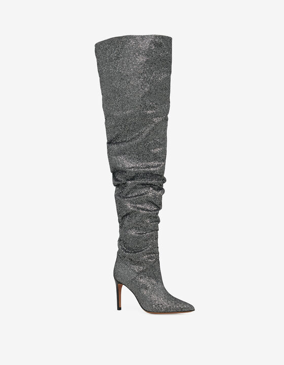 GLITTER THIGH-HIGH BOOTS