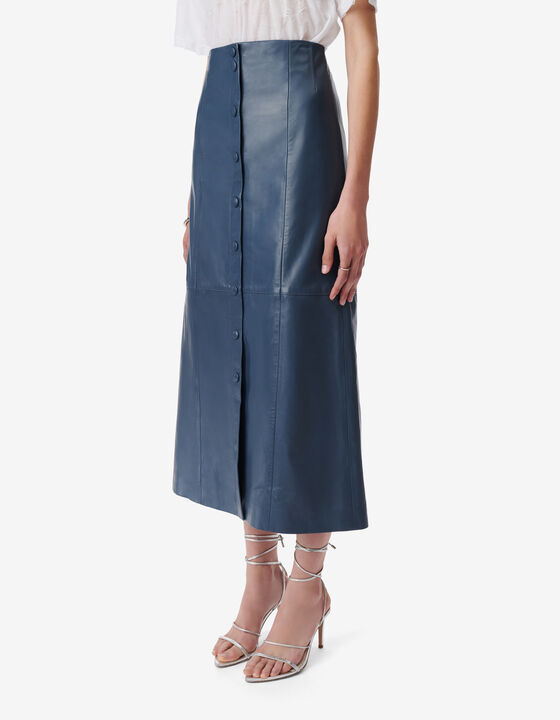 LONG LEATHER SKIRT