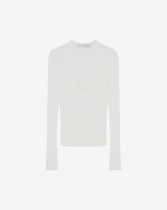 HALLYA GATHERED LONG SLEEVE TOP
