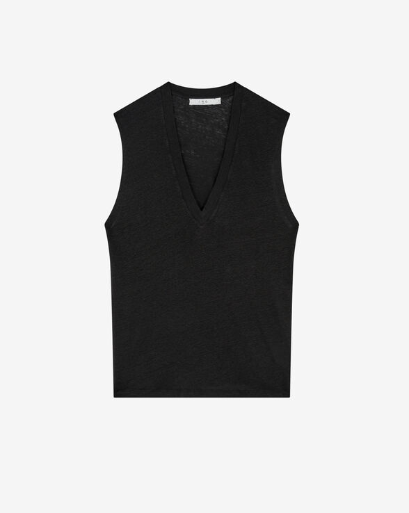 CELSIO LINEN V-NECK TANK TOP