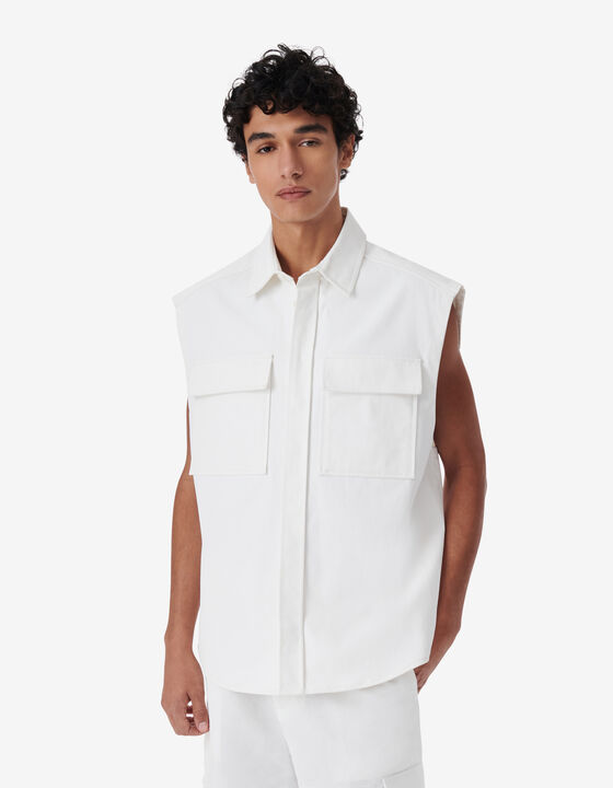 SLEEVELESS OVERSHIRT