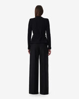 AWA LEATHER TRIMMED WOOL JACKET image number null