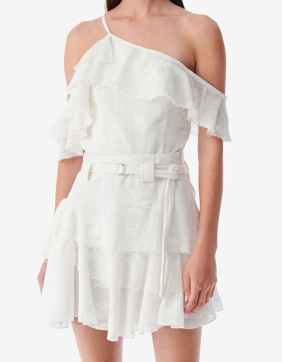 ASYMMETRICAL RUFFLED TOP