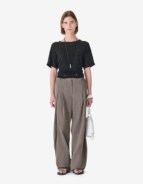 OPEN-BACK LINEN T-SHIRT