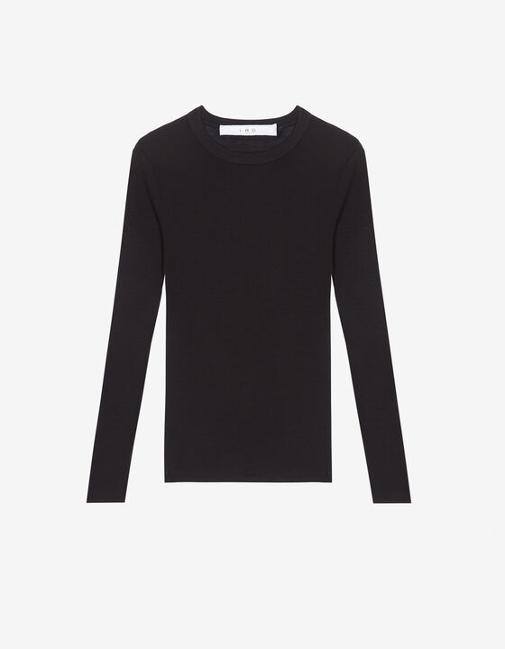 RIBBED ROUND-COLLAR T-SHIRT