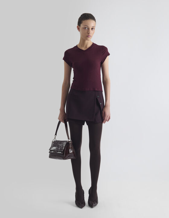 V-NECK LINEN T-SHIRT