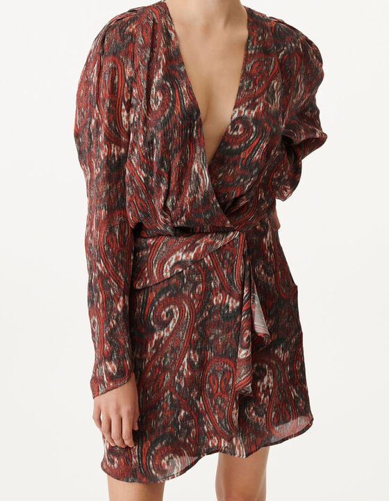 V-NECK PRINT DRESS