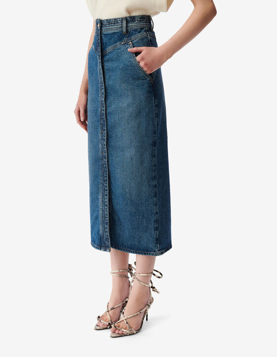 DENIM PENCIL SKIRT