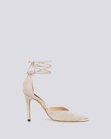 MIFAL SUEDE POINTED TOE ANKLE TIE PUMPS image number null