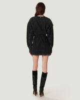 GERLIN BELTED DENIM MINI DRESS  image number null