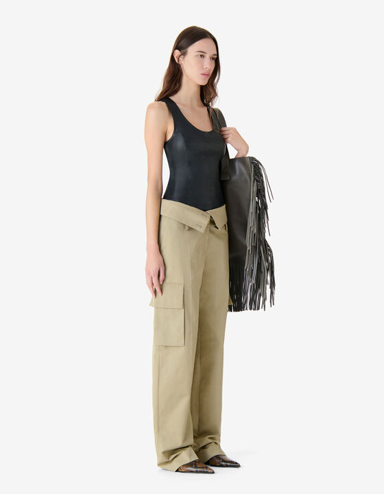 FITTED LEATHER TANK TOP