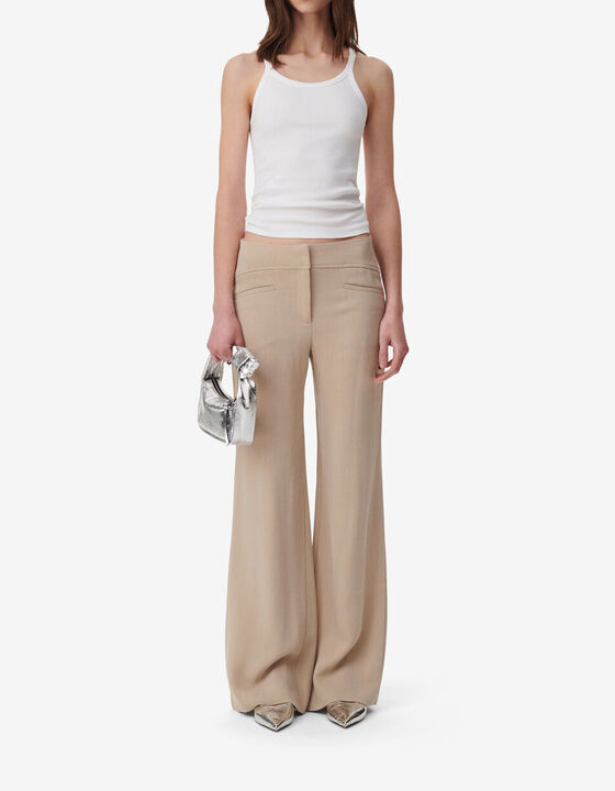 FLARED LOW-RISE PANTS