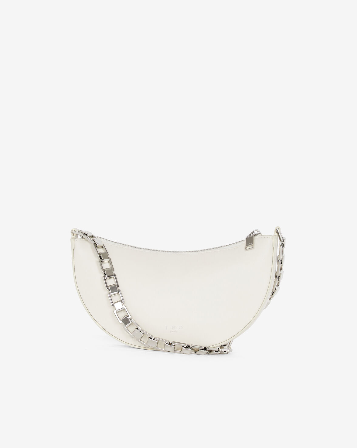 Iro Arcclutch Calfskin Leather Bag With Chain In White