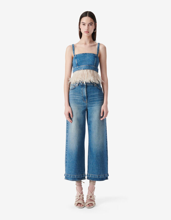 SHORT FEATHERED TOP