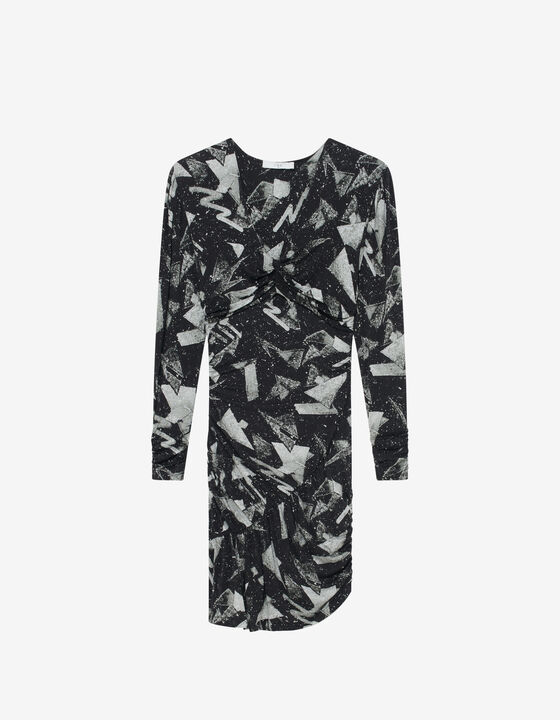LONG SLEEVE RUFFLE DRESS