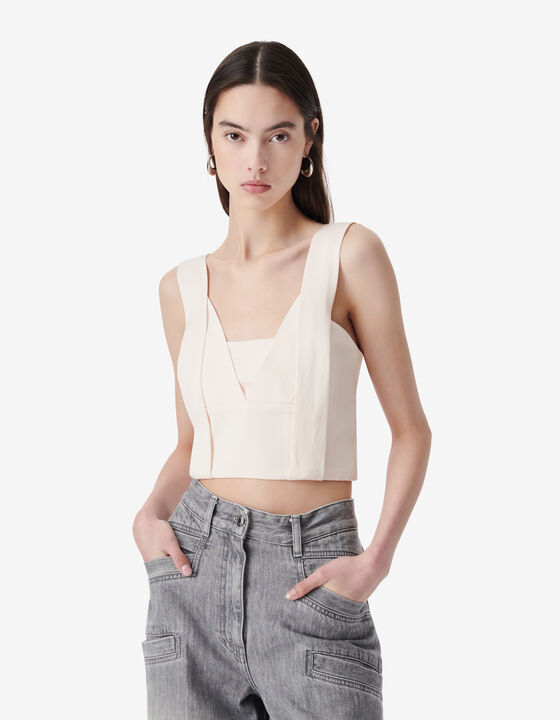 SHORT V-NECK TOP