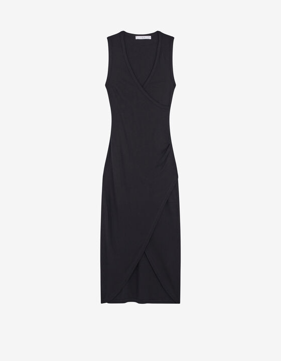 V-NECK MIDI DRESS