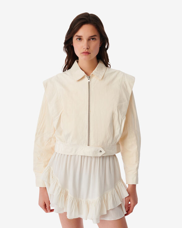 FABIA STRUCTURED LEATHER JACKET