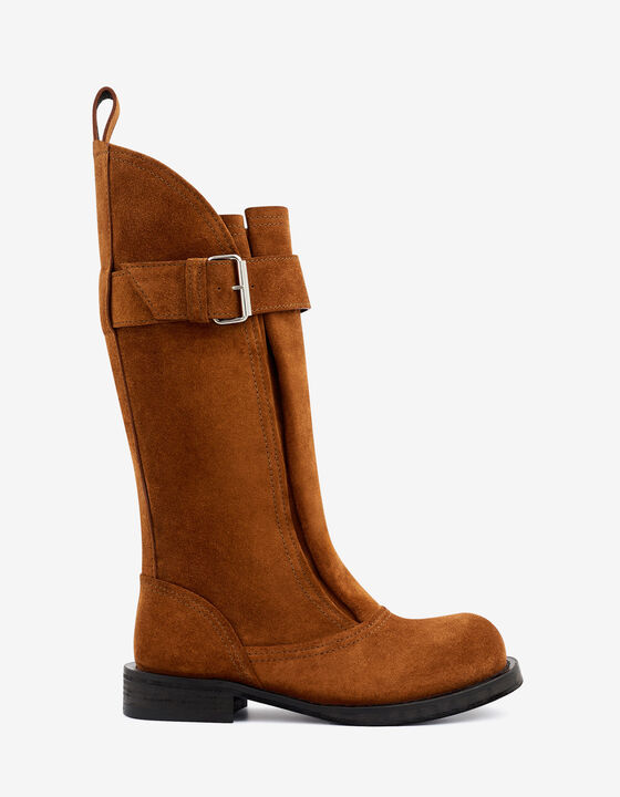 SUEDE BIKER BOOTS
