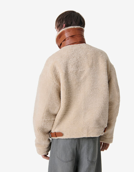 SHEARLING-LIKE EFFECT BLOUSON JACKET