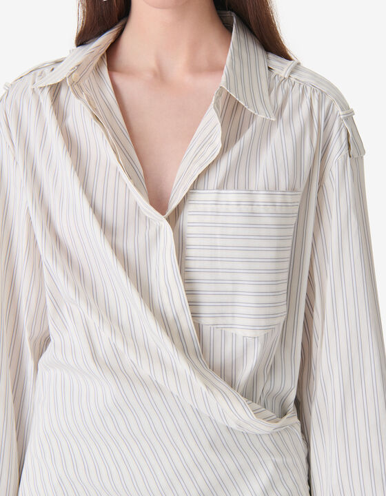 ASYMMETRICAL STRIPED SHIRT
