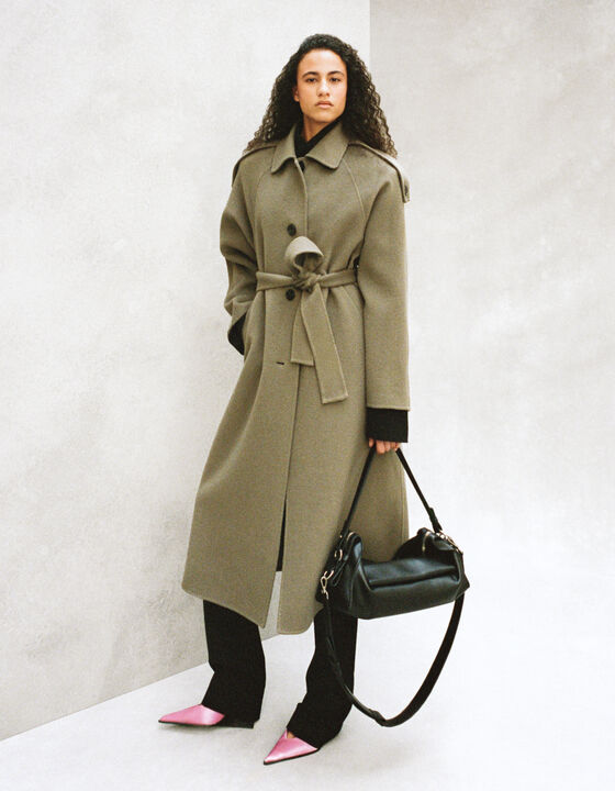 BELTED REVERSIBLE COAT