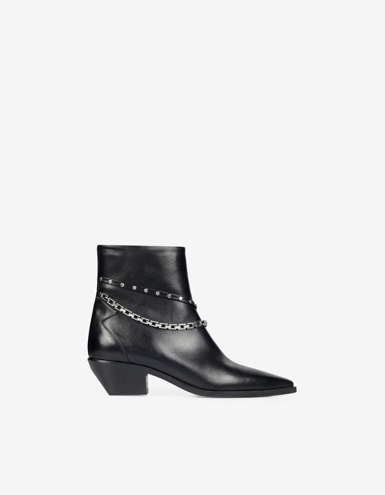 WESTERN BOOTS WITH CHAINS AND STUDS