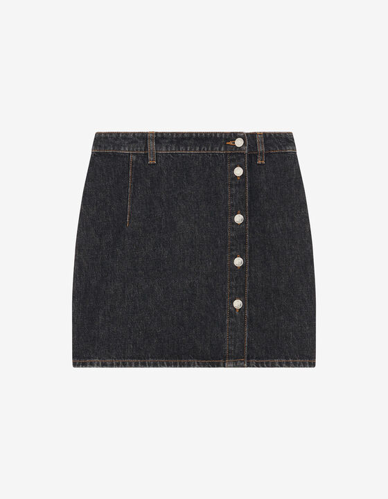 HIGH-WAISTED DENIM SKIRT