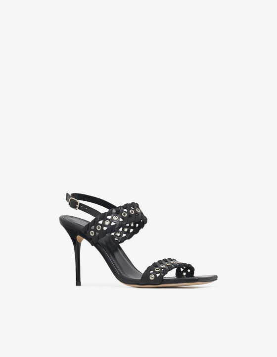 SANDALES &Agrave; TALONS EN CUIR CHLORITE