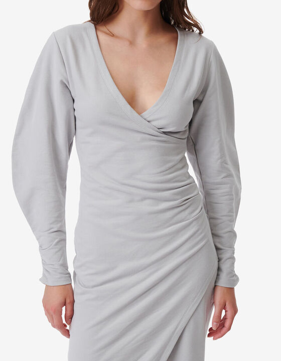 WRAPPED MIDI DRESS