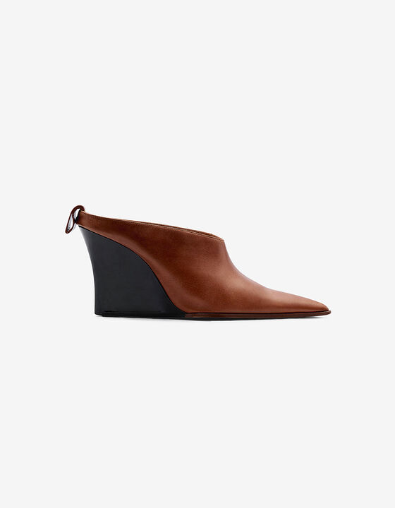 POINTED-TOE HEELED MULES