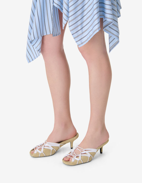 HEELED CORSET SANDALS