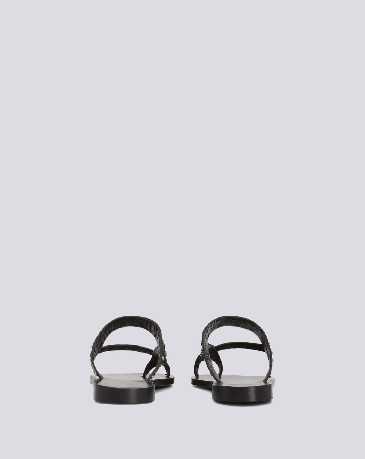 WIKI TOE RING FLAT LEATHER SANDALS image number null