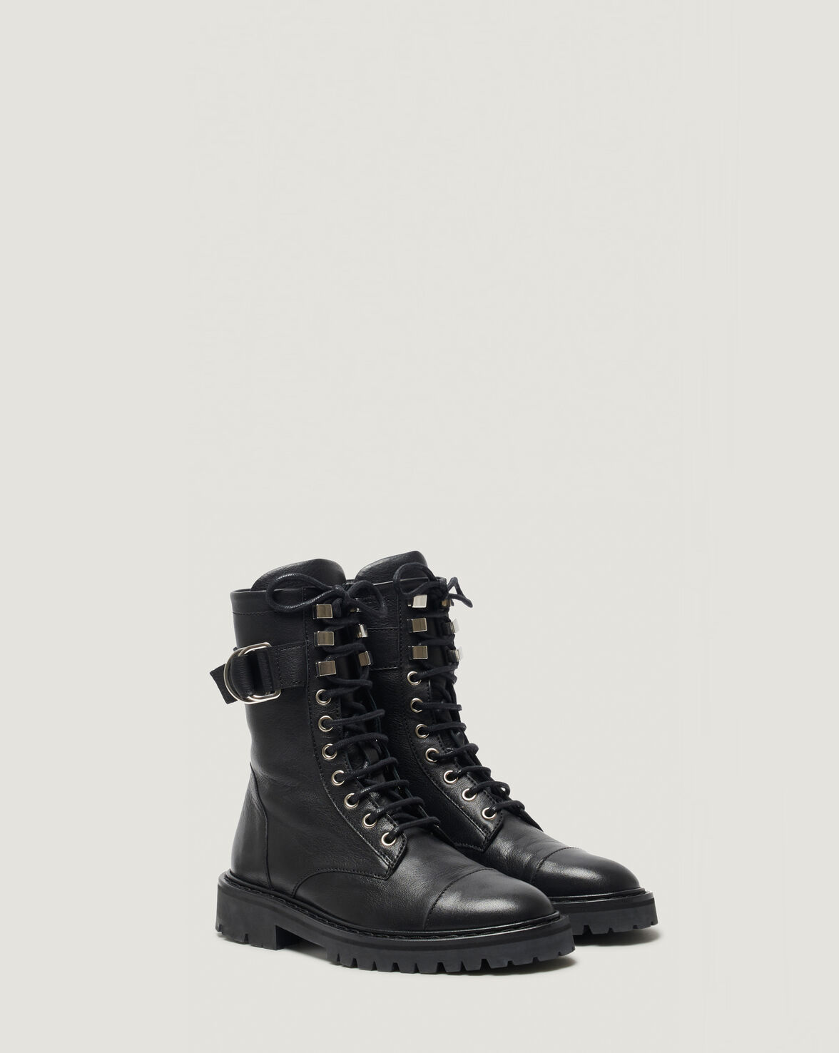 JAUDIE LACE UP LEATHER RANGERS BOOTS image number null