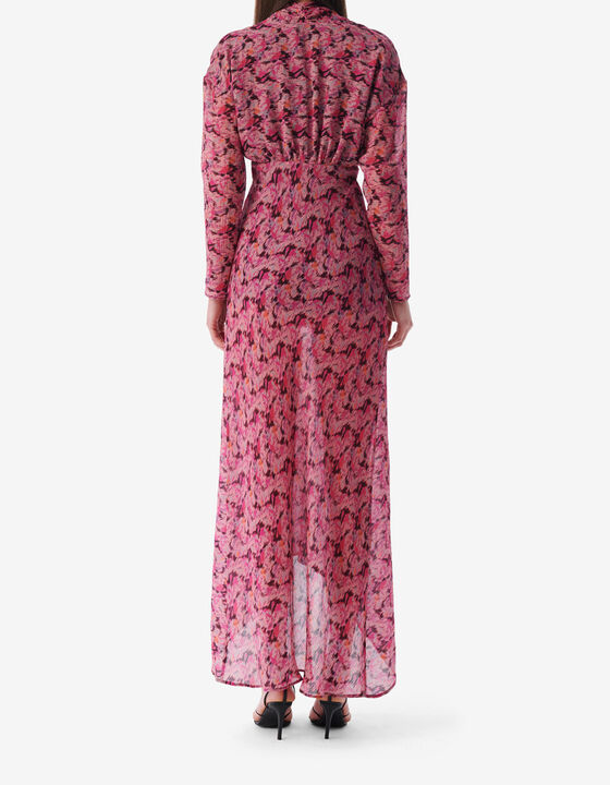 ROBE LONGUE IMPRIM&Eacute;E COL V