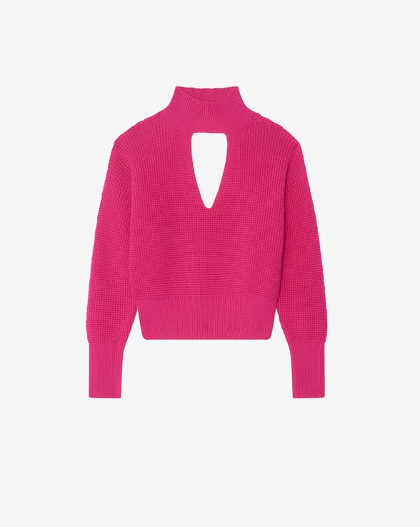 GAID HIGH-NECK SWEATER WITH CUT-OUTS