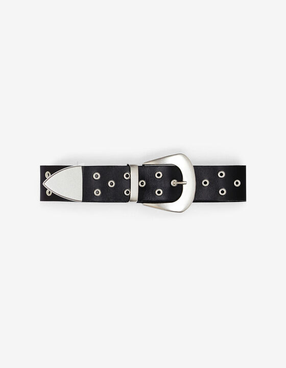 EYELET LEATHER BELT