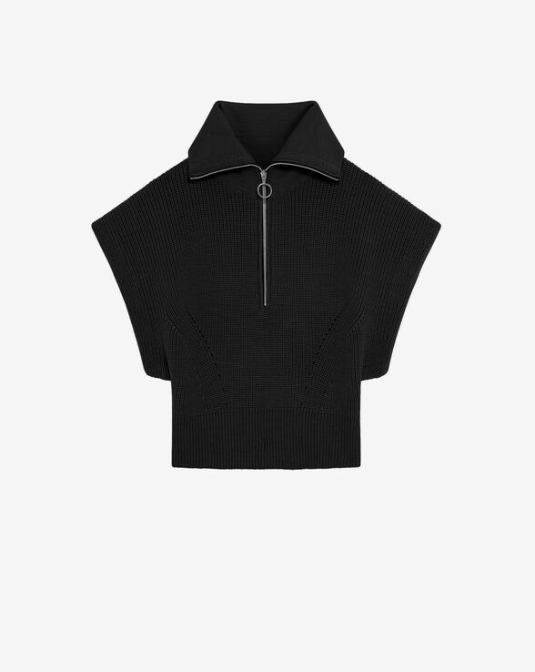 AVONA ZIPPERED-COLLAR SWEATER