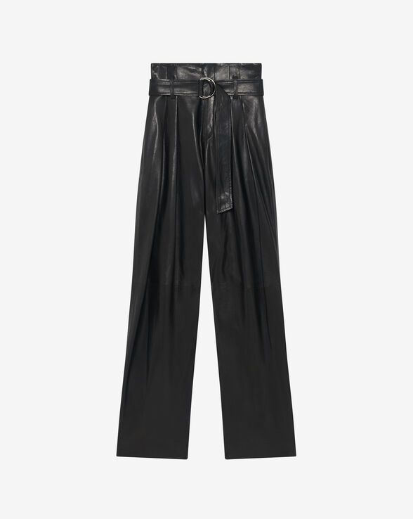 PANTALON PALAZZO EN CUIR ADICA