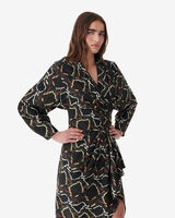 IRO FALL WINTER 24 COLLECTION | AURELIE DRAPED PYTHON PRINT DRESS