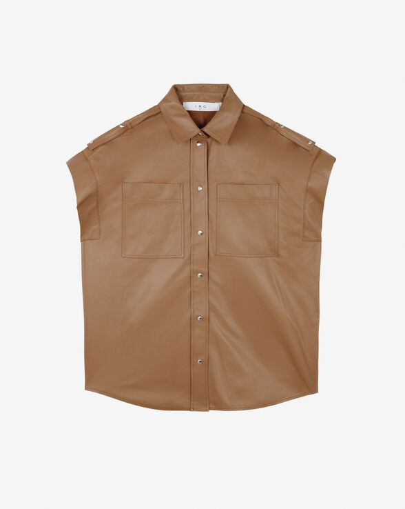 CHEMISE OVERSIZE EN CUIR MAHINA