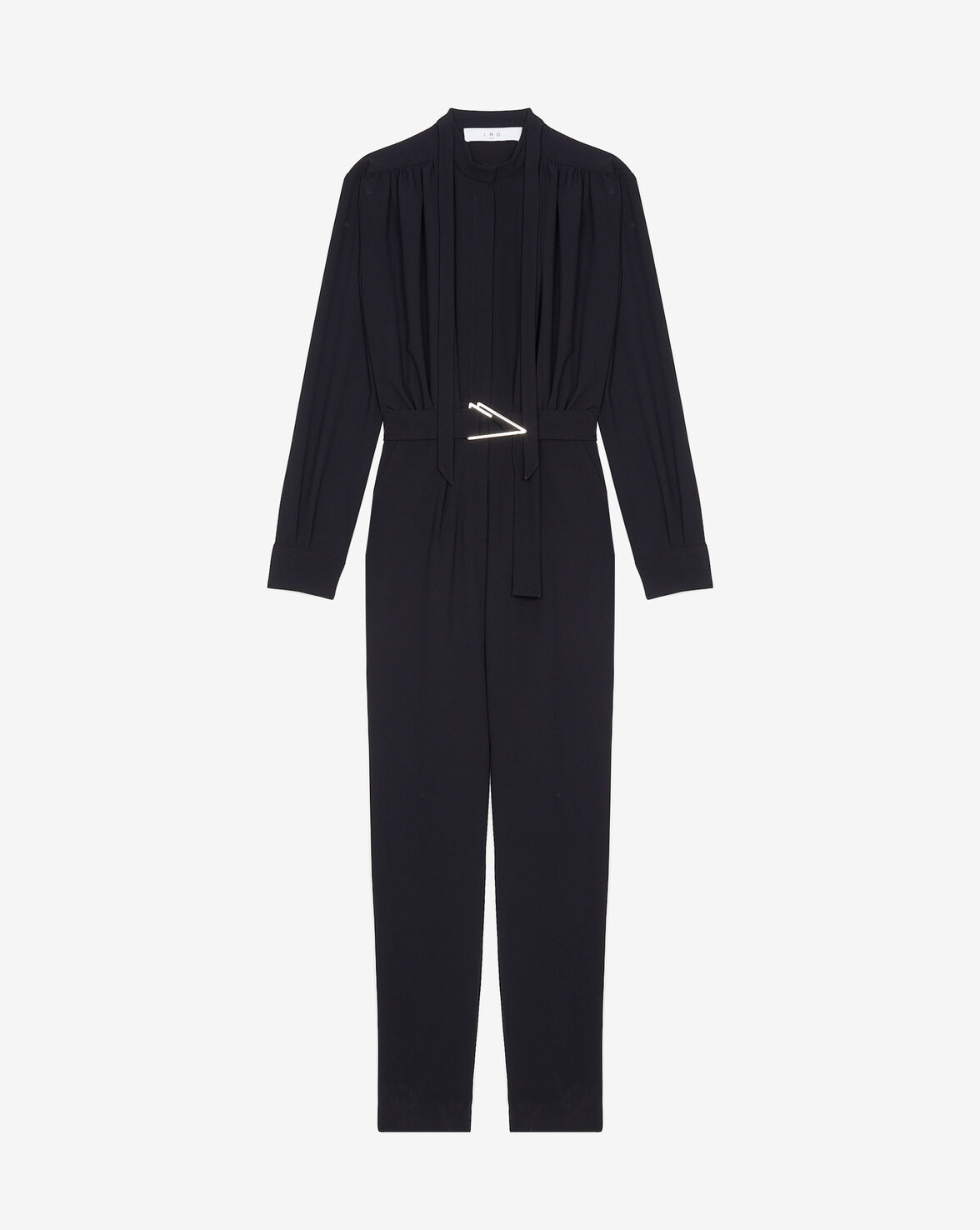 Shop Iro Katija Belted Jumpsuit In Black