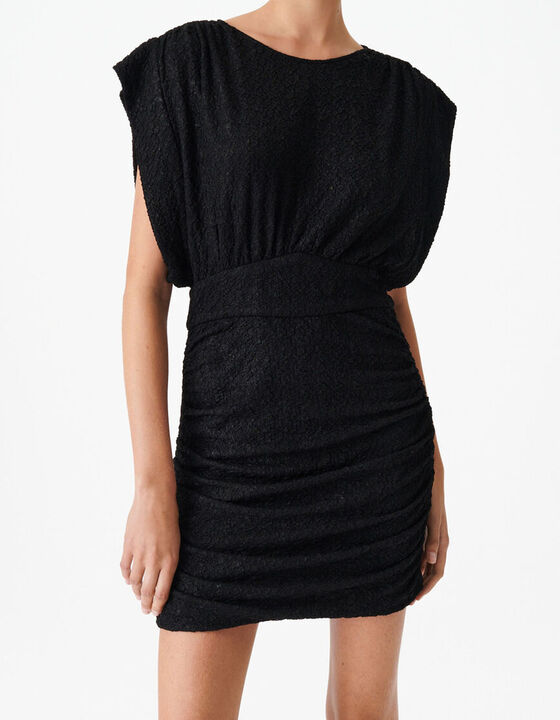 ROUND-NECK MINI DRESS