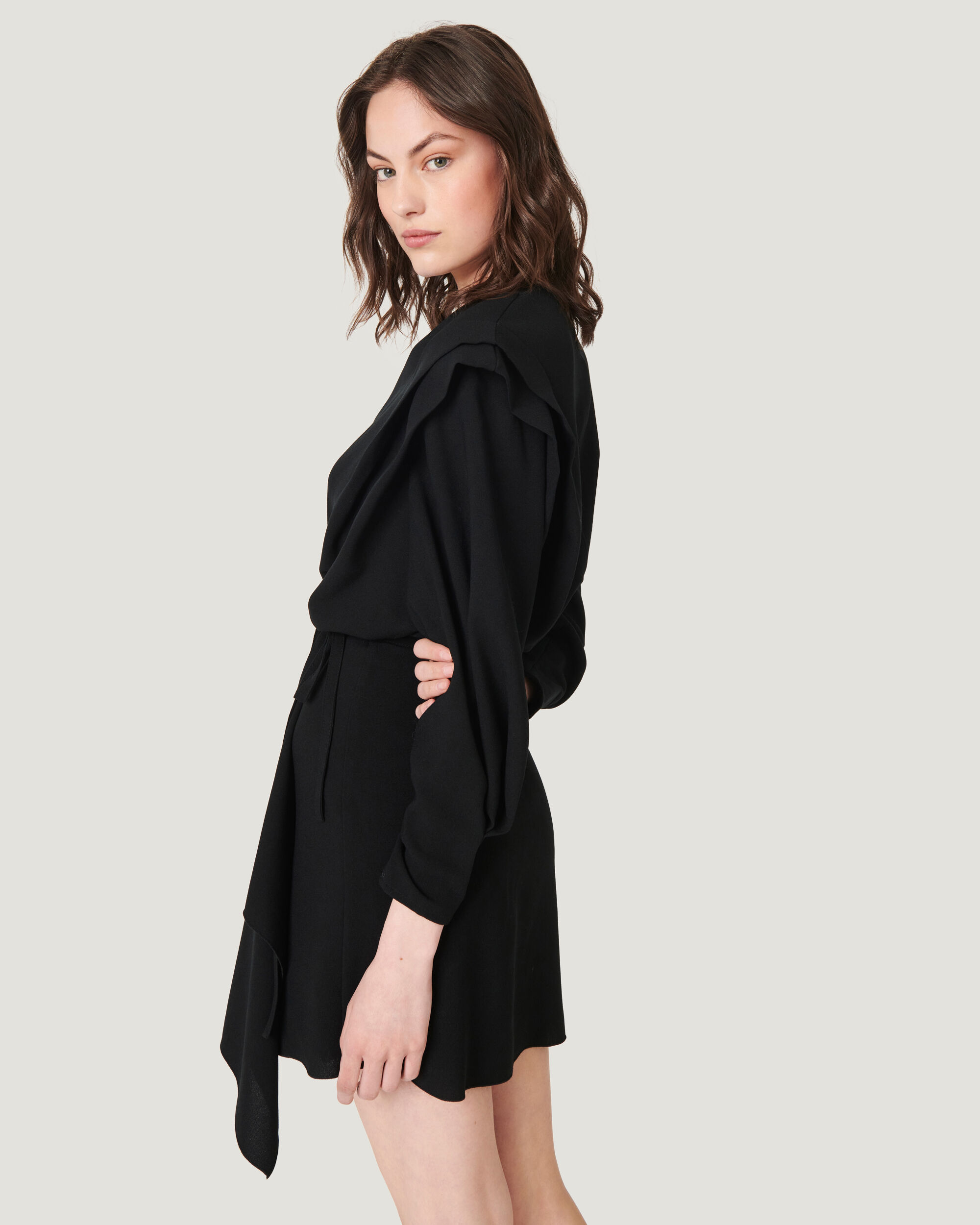 structured wrap dress