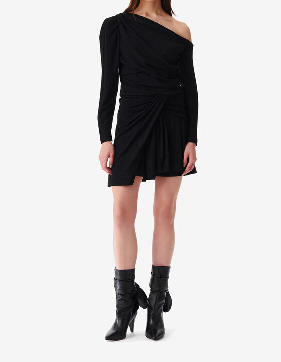 SHORT LUREX JERSEY DRESS