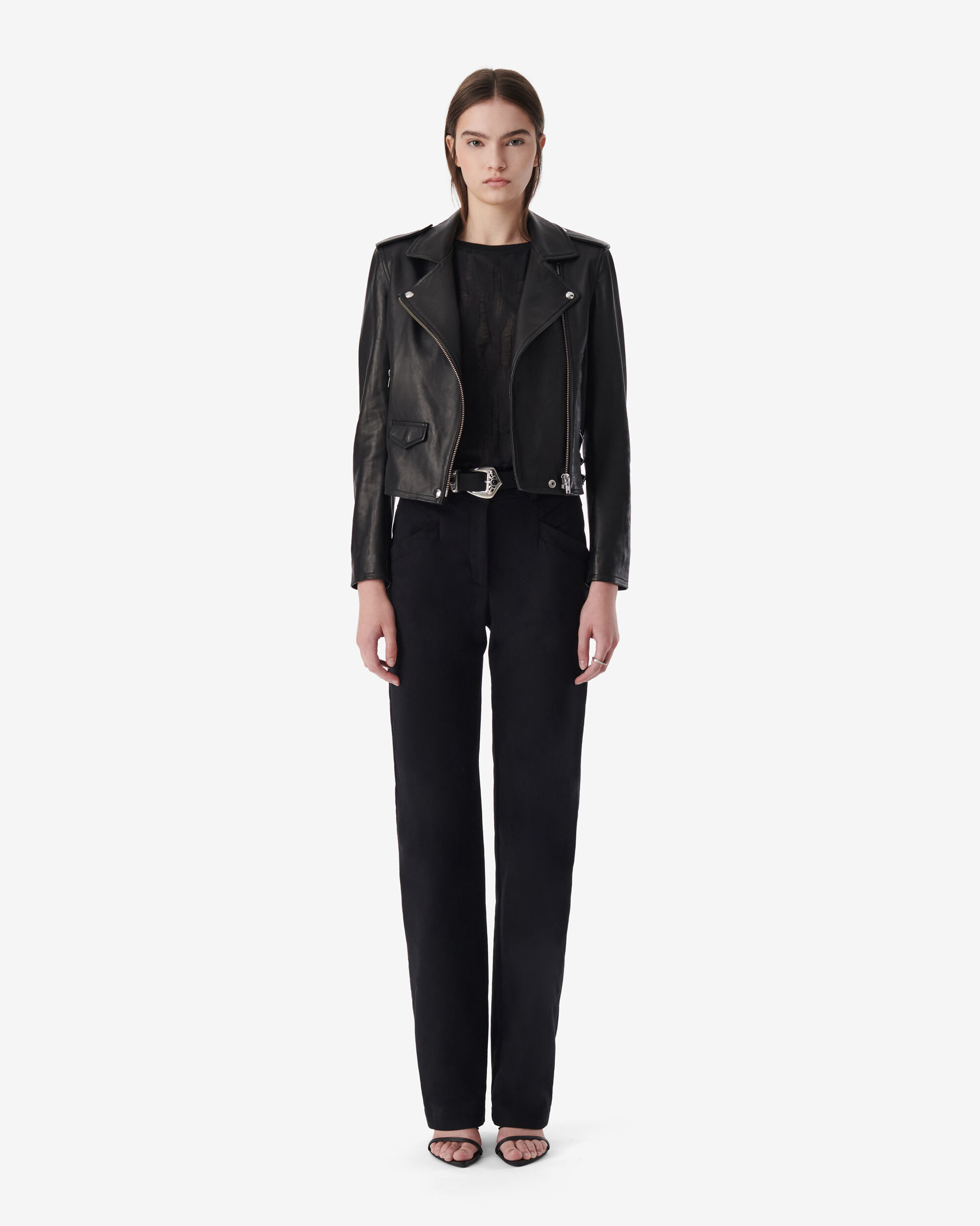 iro silver leather jacket