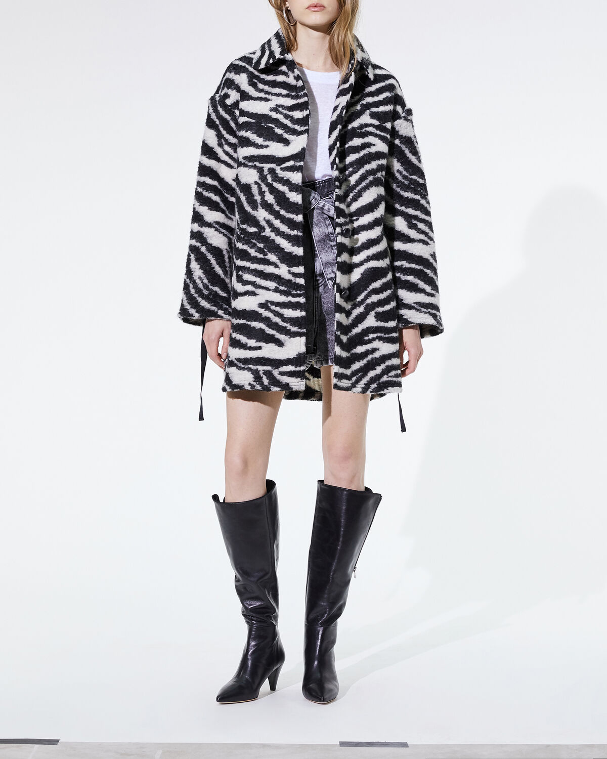 Bera Coat Black And White by IRO Paris