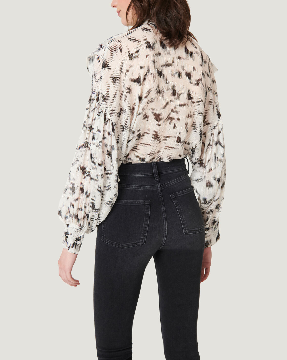 ALLONE SKINNY HIGH WAIST WASHED JEANS image number null