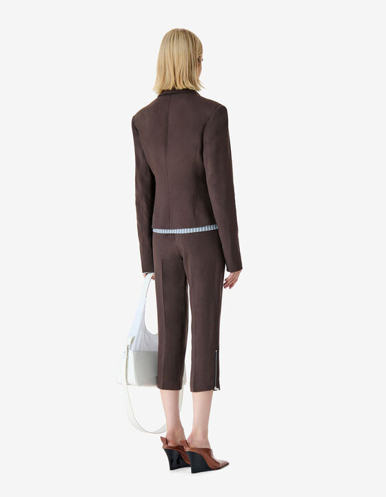 FITTED JACKET WITH RUFFLES