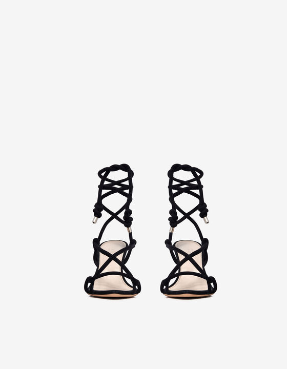 SUEDE HEELED SANDALS